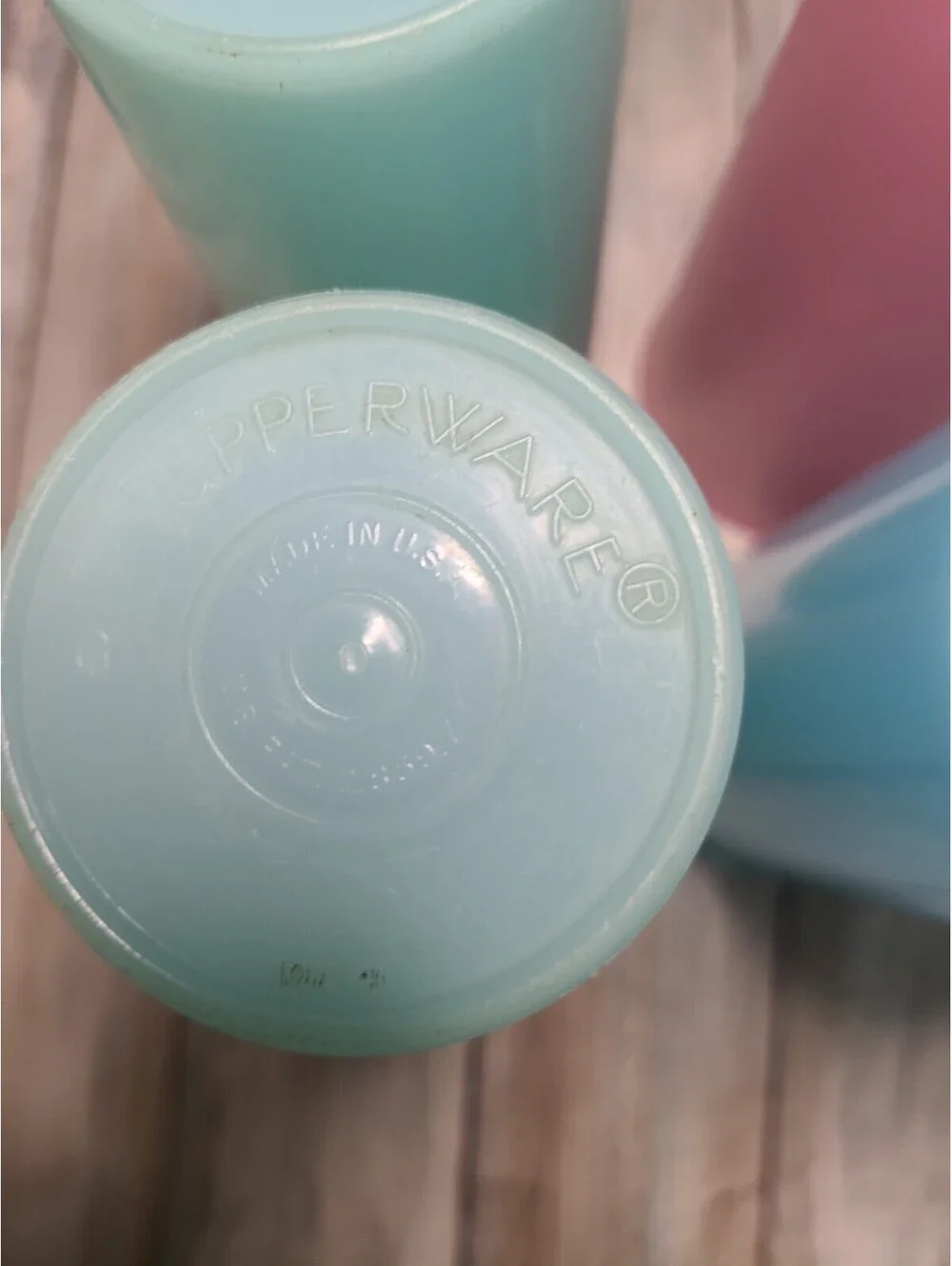 Six Vintage Tupperware Plastic Cups 16 Oz Pastel Colors Number 107